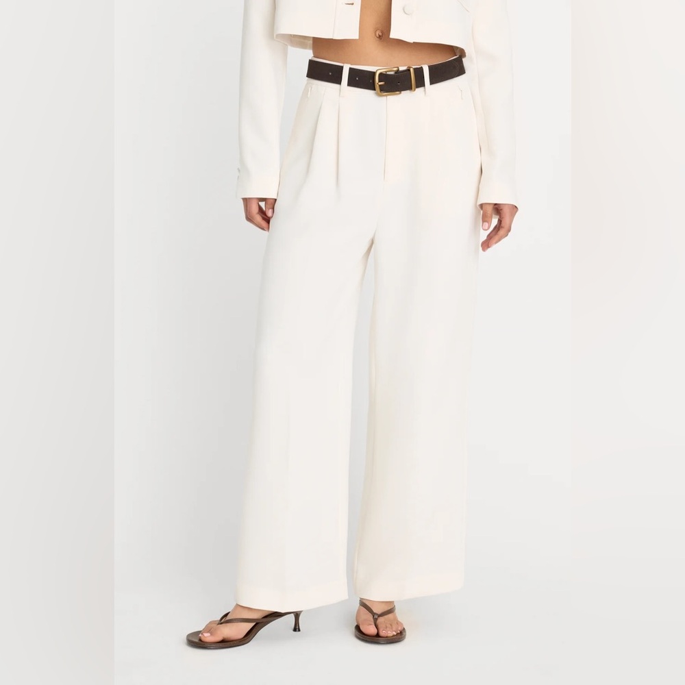 Good American - Luxe Suiting High-rise Cropped Wide Leg Trouser